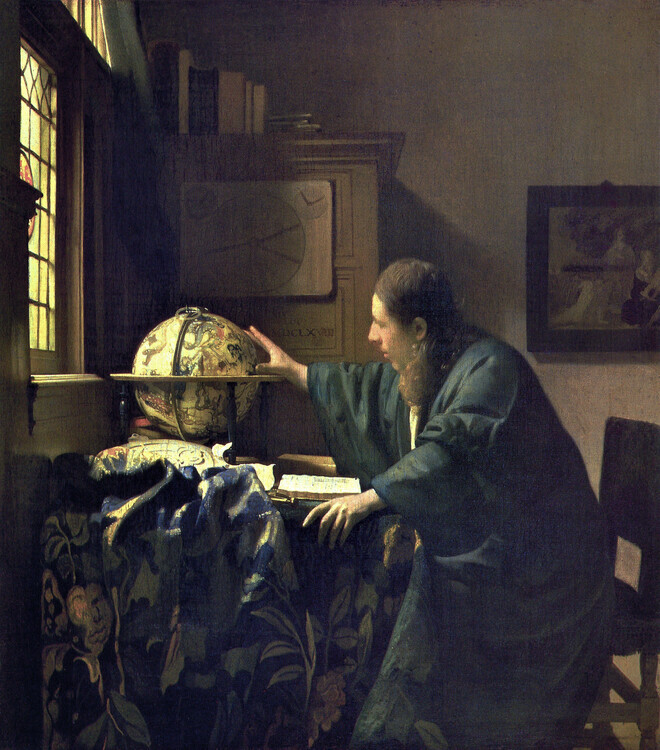 Jan Vermeer Plakát, Obraz - The Astronomer, Jan Vermeer, 35.2 × 40 cm