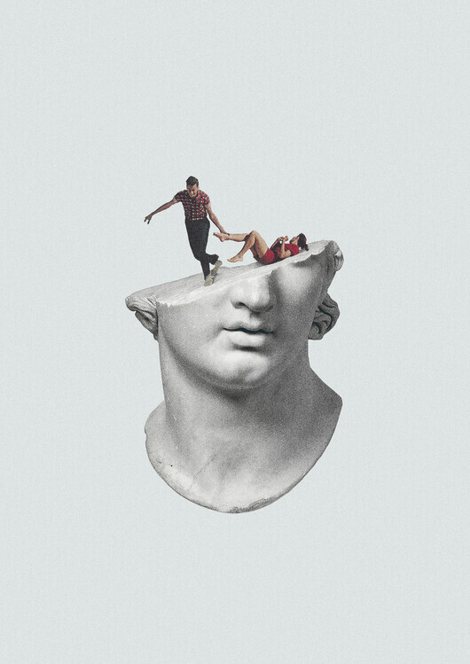 Maarten Léon Plakát, Obraz - Get out of my head, Maarten Léon, 30 × 40 cm