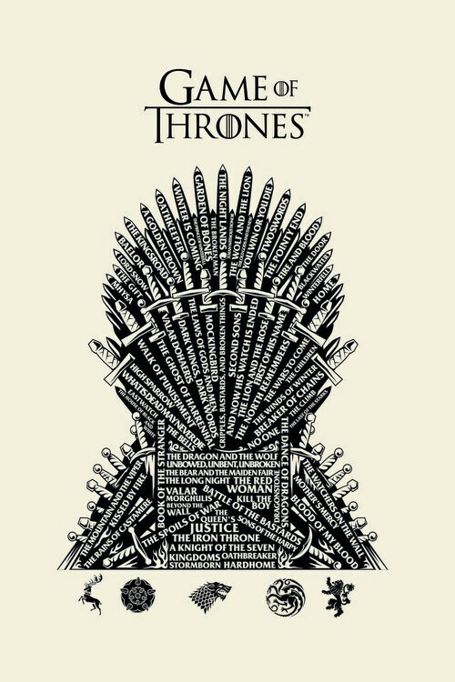 Europosters Plakát, Obraz - Hra o Trůny - Iron Throne, 26.7 × 40 cm