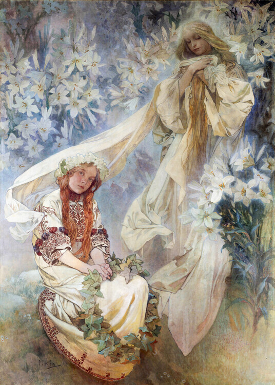 Alfons Mucha Plakát, Obraz - Madonna, Alfons Mucha, 30 × 40 cm