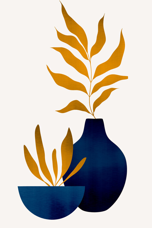 Kubistika Plakát, Obraz - Autumn Flowers 1, Kubistika, 26.7 × 40 cm