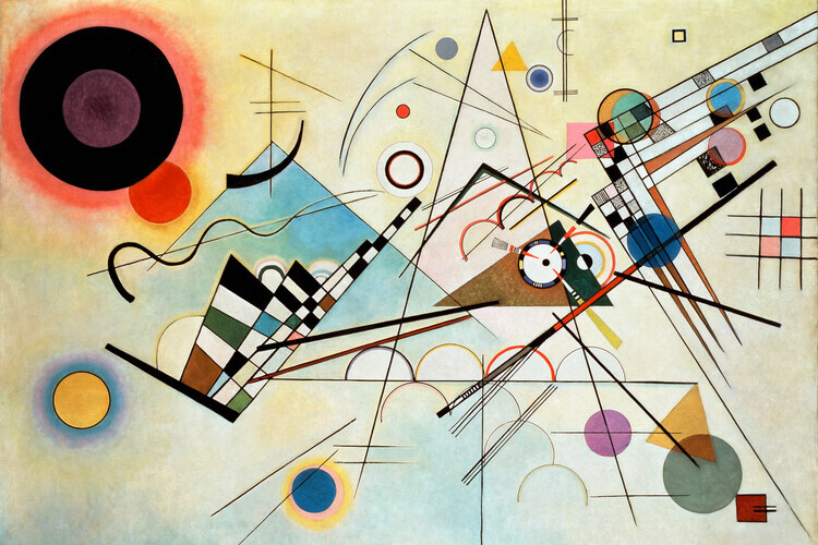 Wassily Kandinsky Plakát, Obraz - Kompozice VIII. (1915), Wassily Kandinsky, 40 × 26.7 cm