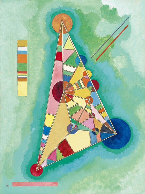 Wassily Kandinsky Plakát, Obraz - Colorful in the triangle, Wassily Kandinsky, 30 × 40 cm