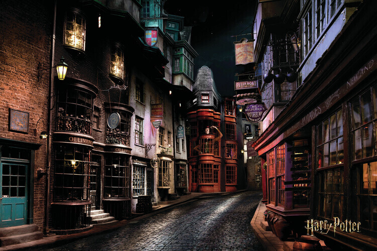Europosters Plakát, Obraz - Harry Potter - Příčná ulice, 40 × 26.7 cm