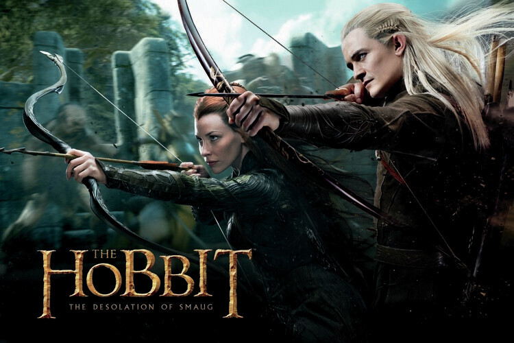 Europosters Plakát, Obraz - Hobbit - Legolas and Tauriel, 40 × 26.7 cm