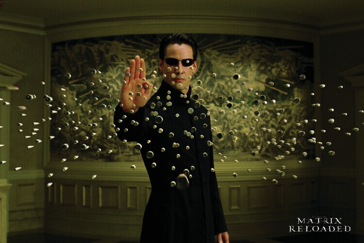 Europosters Plakát, Obraz - Matrix Reloaded - Bullets, 40 × 26.7 cm