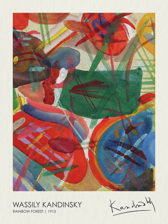 Wassily Kandinsky Plakát, Obraz - Rainbow Forest (1913), Wassily Kandinsky, 30 × 40 cm