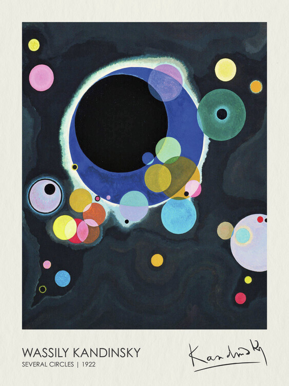 Wassily Kandinsky Plakát, Obraz - Several Circles (1922), Wassily Kandinsky, 30 × 40 cm