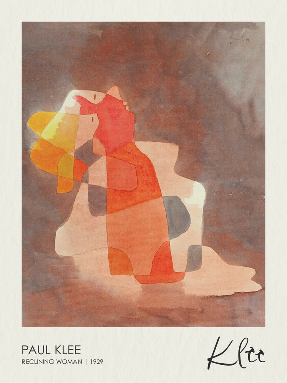 Paul Klee Plakát, Obraz - Reclining Woman (1929), Paul Klee, 30 × 40 cm