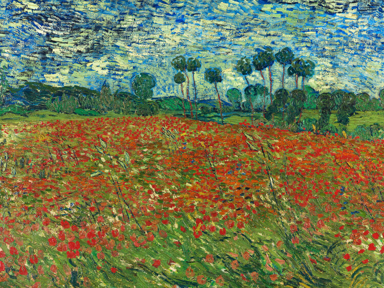 Vincent van Gogh Plakát, Obraz - Poppy Fields, Vincent van Gogh, 40 × 30 cm