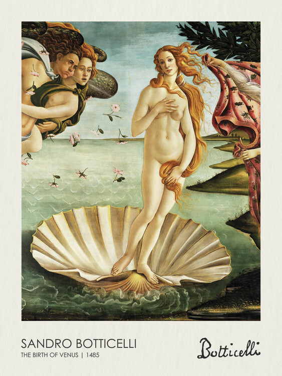 Sandro Botticelli Plakát, Obraz - The Birth of Venus (1485), Sandro Botticelli, 30 × 40 cm