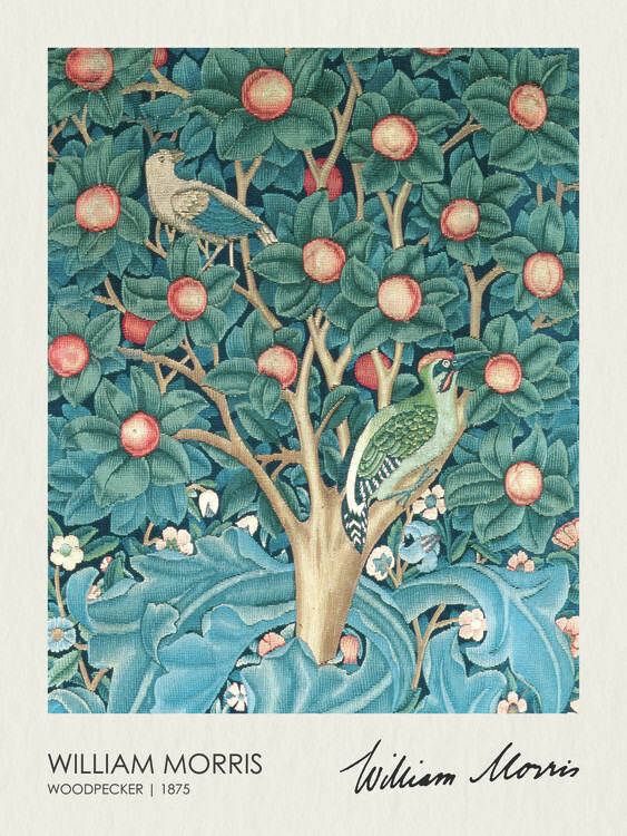 William Morris Plakát, Obraz - Woodpecker (1875), William Morris, 30 × 40 cm