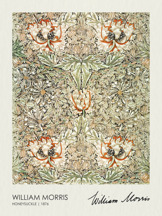 William Morris Plakát, Obraz - Honeysuckle (1876), William Morris, 30 × 40 cm