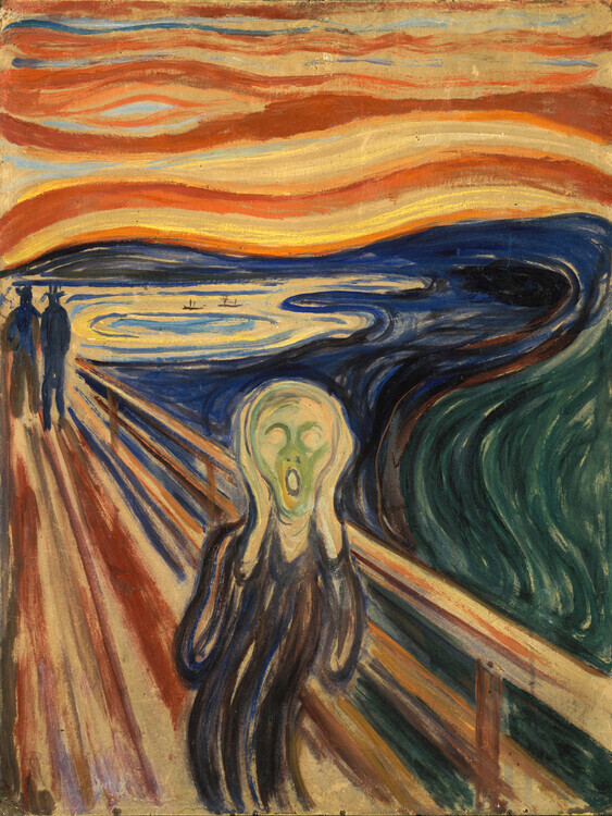 Edvard Munch Plakát, Obraz - The Scream (1893), Edvard Munch, 30 × 40 cm