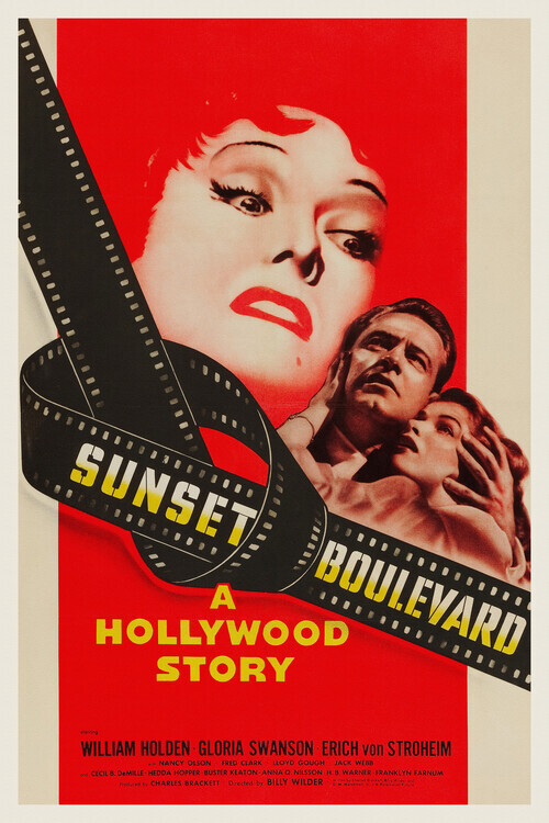 Europosters Plakát, Obraz - Sunset Boulevard, 26.7 × 40 cm
