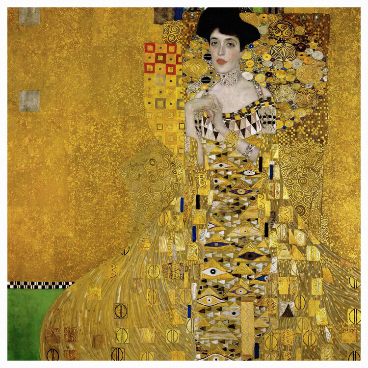 Gustav Klimt Plakát, Obraz - Portrait of Adele Bloch-Bauer I (1907), Gustav Klimt, 40 × 40 cm
