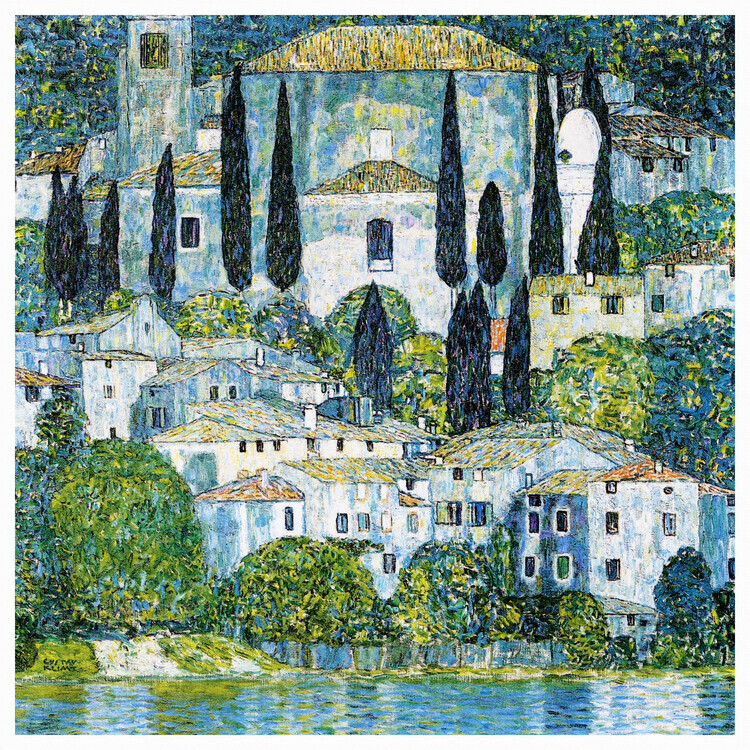 Gustav Klimt Plakát, Obraz - Church in Cassone (1913), Gustav Klimt, 40 × 40 cm