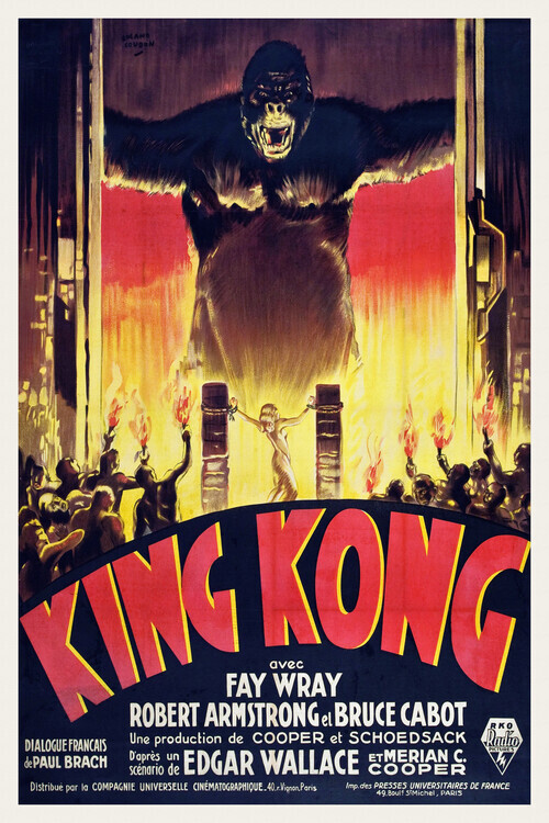 Europosters Plakát, Obraz - King Kong / Fay Wray, 26.7 × 40 cm