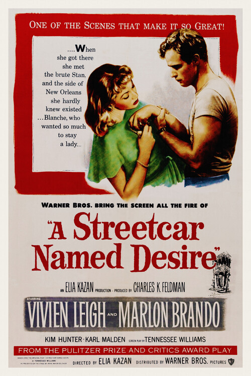 Europosters Plakát, Obraz - A Streetcar Named Desire / Marlon Brando, 26.7 × 40 cm