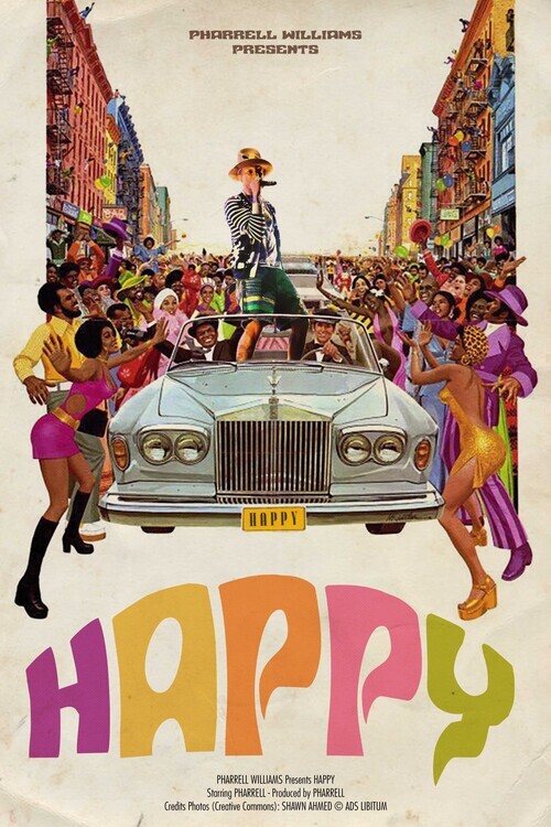 autor Plakát, Obraz - HAPPY, 26.7 × 40 cm