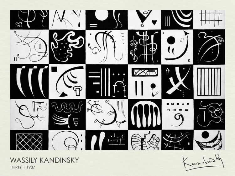 Wassily Kandinsky Plakát, Obraz - Thirty (1937), Wassily Kandinsky, 40 × 30 cm