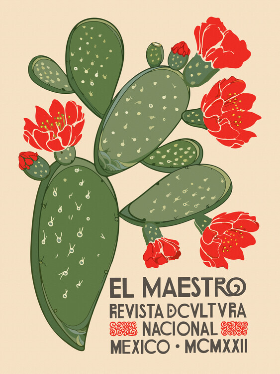 Europosters Plakát, Obraz - El Maestro Magazine Cover No.1 (Mexican Art / Cactus), 30 × 40 cm
