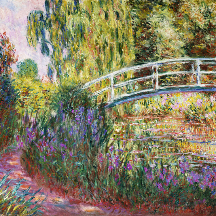 Claude Monet Plakát, Obraz - Pond with Water Lilies (1900), Claude Monet, 40 × 40 cm