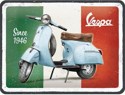 Postershop Plechová cedule Vespa - 1946, 20 x 15 cm