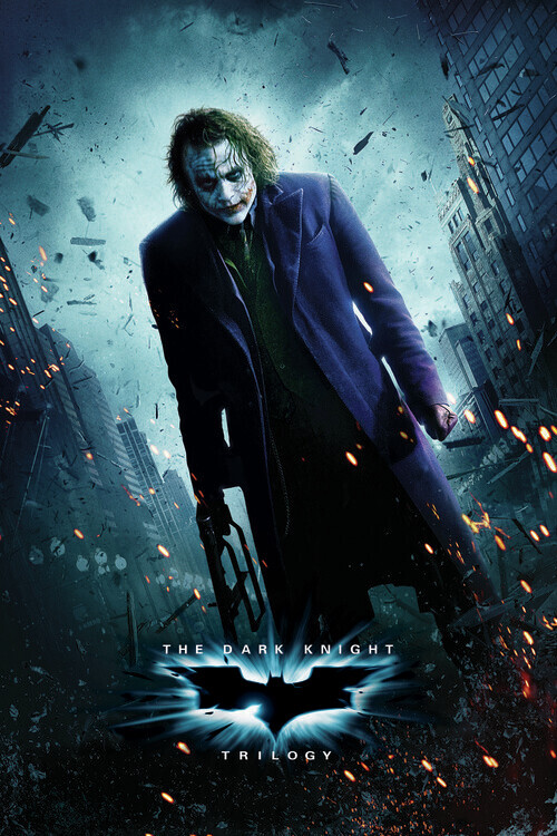 Europosters Plakát, Obraz - The Dark Knight Trilogy - Joker, 26.7 × 40 cm