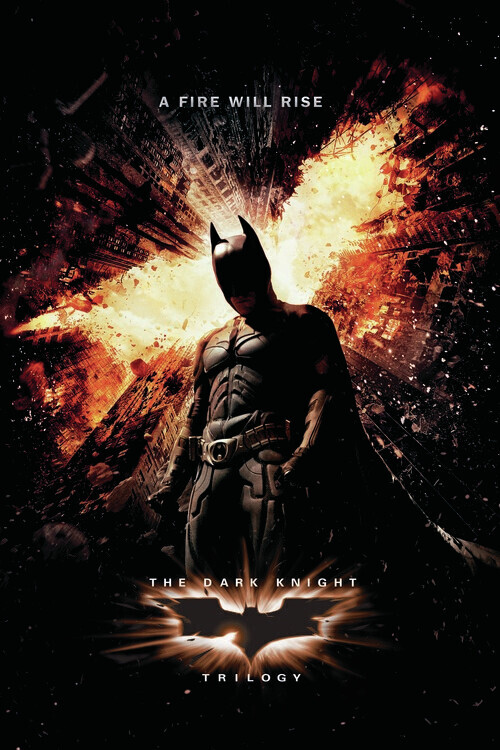 Europosters Plakát, Obraz - The Dark Knight Trilogy - A Fire Will Rise, 26.7 × 40 cm