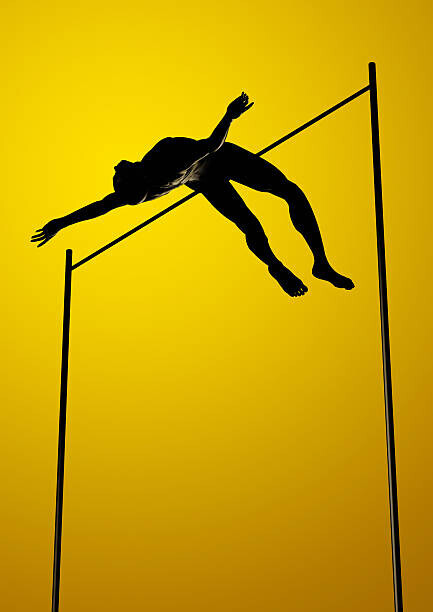 artpartner-images Plakát, Obraz - High Jumper above the Pole, artpartner-images, 30 × 40 cm