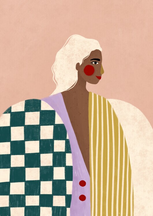 Bea Muller Plakát, Obraz - Funky Blouse, Bea Muller, 30 × 40 cm