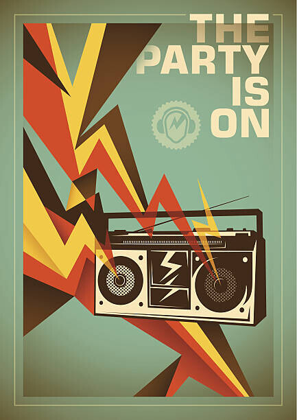 RadomanDurkovic Plakát, Obraz - Party poster design with abstraction., RadomanDurkovic, 30 × 40 cm