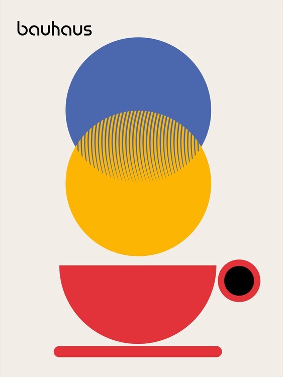 Retrodrome Plakát, Obraz - Bauhaus Coffee Abstract, Retrodrome, 30 × 40 cm