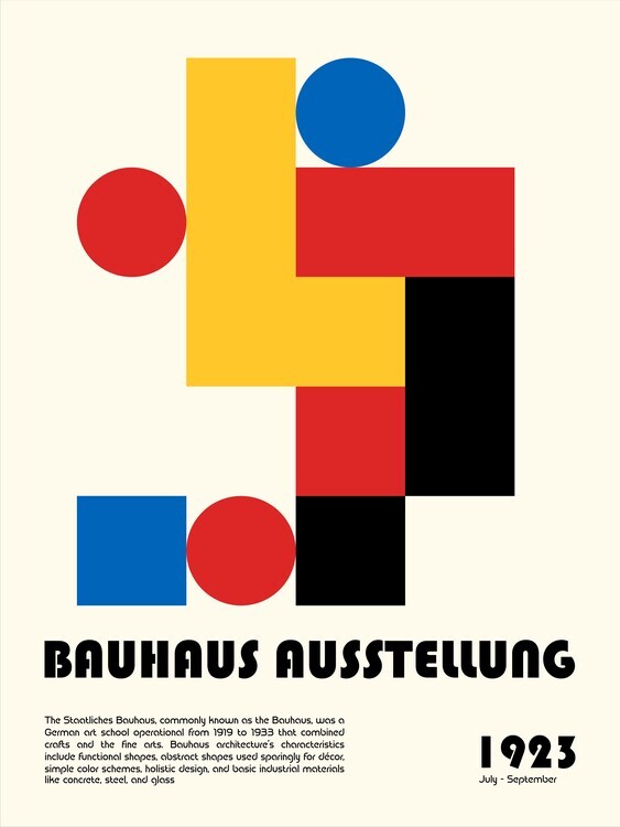 Retrodrome Plakát, Obraz - Bauhaus Ausstellung, Retrodrome, 30 × 40 cm