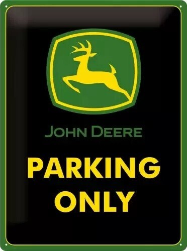 Postershop Plechová cedule John Deere Parking Only, 30 x 40 cm