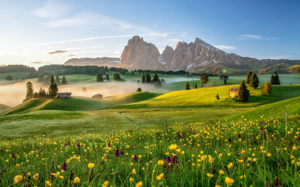 Achim Thomae Plakát, Obraz - Seiser Alm, Dolomite Alps, Italy, Europe, Achim Thomae, 40 × 26.7 cm