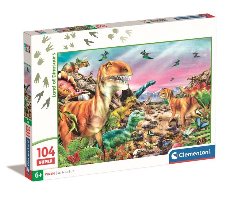 CLEMENTONI Puzzle Super - Noli - Land of Dinosaurs, 104 ks
