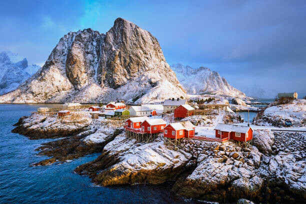 f9photos Plakát, Obraz - Hamnoy fishing village on Lofoten Islands, Norway, f9photos, 40 × 26.7 cm