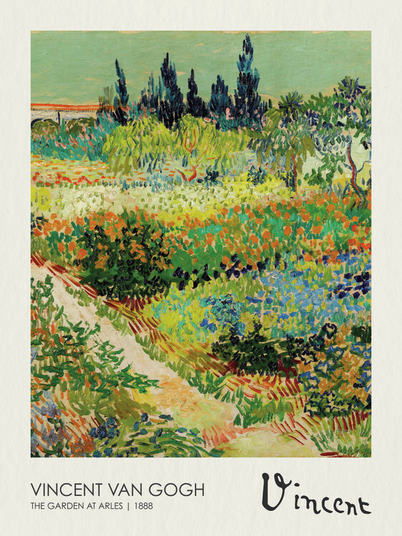 Vincent van Gogh Plakát, Obraz - The Garden at Arles (1888), Vincent van Gogh, 30 × 40 cm