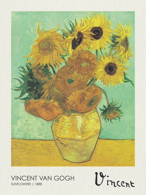 Vincent van Gogh Plakát, Obraz - Sunflowers (1888), Vincent van Gogh, 30 × 40 cm