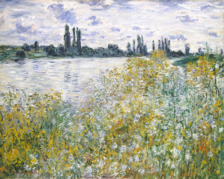Claude Monet Plakát, Obraz - Île aux Fleurs near Vétheuil (1880), Claude Monet, 40 × 30 cm