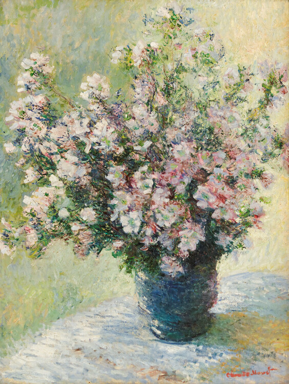 Claude Monet Plakát, Obraz - Vase of Flowers (1881), Claude Monet, 30 × 40 cm