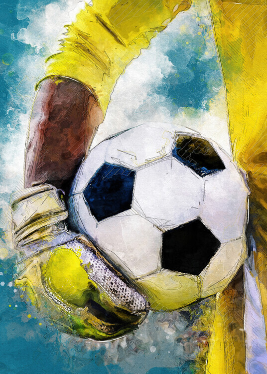 Justyna Jaszke Plakát, Obraz - Football 4 sport art, Justyna Jaszke, 30 × 40 cm