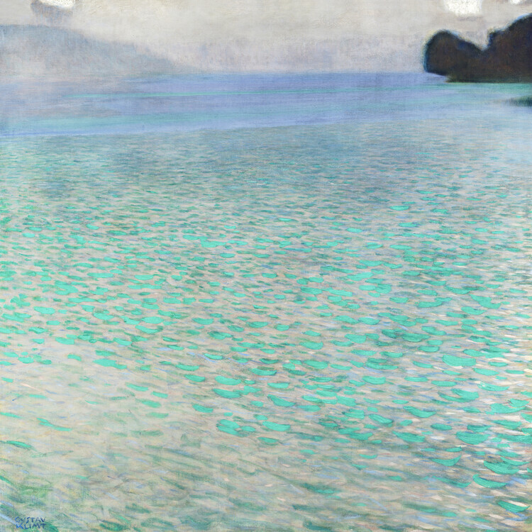 Gustav Klimt Plakát, Obraz - Attersee (1900), Gustav Klimt, 40 × 40 cm