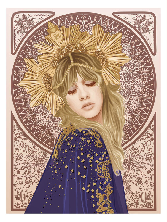 Retrodrome Plakát, Obraz - Stevie Nicks Mucha, Retrodrome, 30 × 40 cm