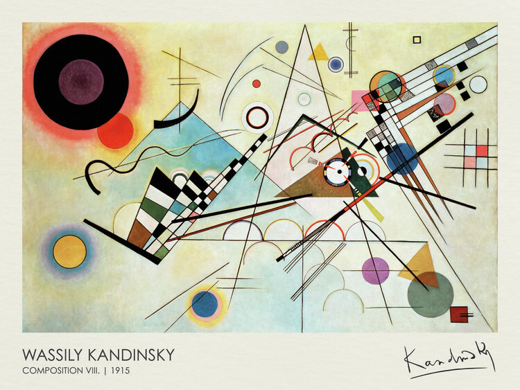 Wassily Kandinsky Plakát, Obraz - Composition VIII. (1915), Wassily Kandinsky, 40 × 30 cm