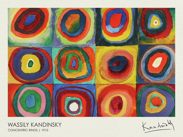 Wassily Kandinsky Plakát, Obraz - Concentric Rings (1913), Wassily Kandinsky, 40 × 30 cm