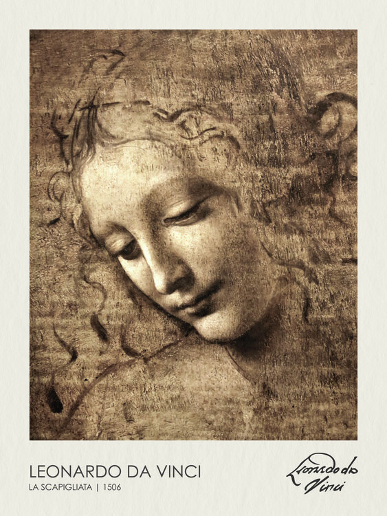 Leonardo da Vinci Plakát, Obraz - La Scapigliata (1506), Leonardo da Vinci, 30 × 40 cm