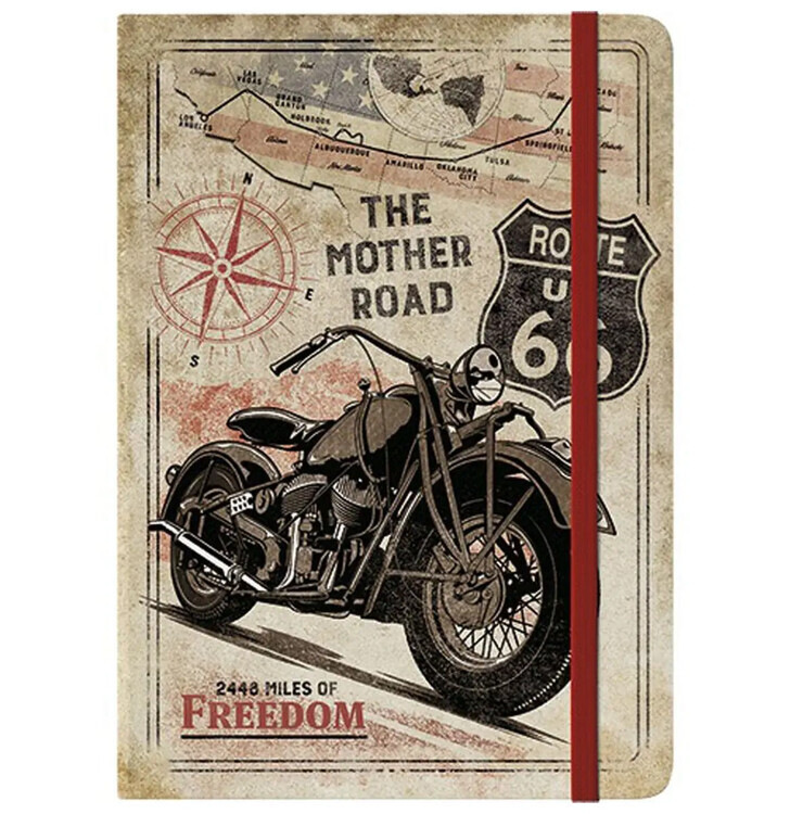 Nekupto Zápisník Route 66 - Bike Map, A5